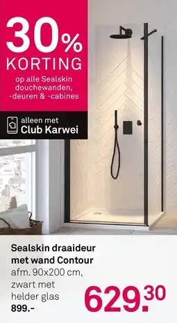 Karwei Sealskin draaideur met wand Contour aanbieding