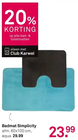 Karwei Badmat Simplicity aanbieding