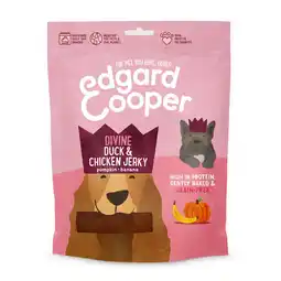 Pets Place Edgard&Cooper Duck & Chicken Jerky - Hondensnacks - Eend Kip Pompoen 150 g aanbieding