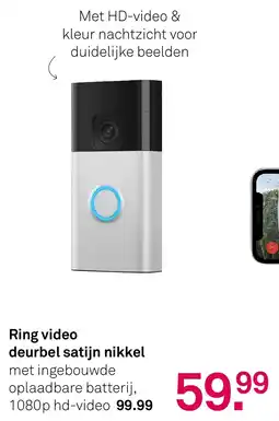 Karwei Ring video deurbel satijn nikkel aanbieding