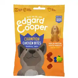 Pets Place Edgard&Cooper Chicken Bites - Hondensnacks - Kip Bosbessen Appel 50 g aanbieding