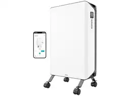 MediaMarkt Duux Edge Smart Olie Radiator 2000w Wit Oliegevulde Kachel aanbieding