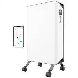 MediaMarkt Duux Edge Smart Olie Radiator 2000w Wit Oliegevulde Kachel aanbieding