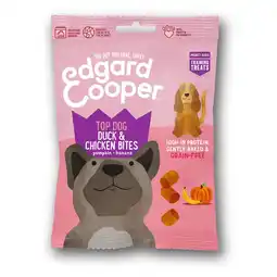 Pets Place Edgard&Cooper Duck & Chicken Bites - Hondensnacks - Eend Kip Pompoen 50 g aanbieding