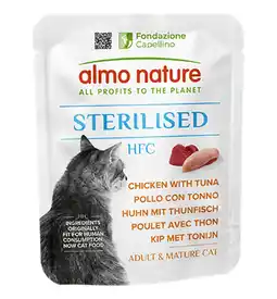 Pets Place Almo Nature Hfc Sterilised - Kattenvoer - Kip Tonijn 50 g aanbieding