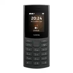 MediaMarkt Nokia 105 4g Charcoal - 128 Mb Grijs aanbieding