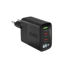 MediaMarkt Sbs Mobile Wall Charger Usb-c 65w & Usb-a 60w Lcd Thuislader aanbieding