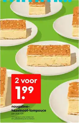 HEMA Nougatine hazelnoot-tompouce aanbieding