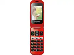 MediaMarkt Emporia One Sr Feature Phone Black/red V.3 - 32 Mb Zwart-rood aanbieding