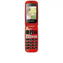 MediaMarkt Emporia One Sr Feature Phone Black/red V.3 - 32 Mb Zwart-rood aanbieding