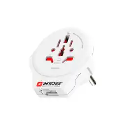 MediaMarkt Skross World To Europe + Usb Adapter aanbieding