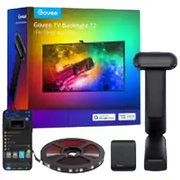 MediaMarkt Govee Envisual Tv Backlight T2 With Dual Cameras (55~65 Inch) Slimme Ledstrip Zwart aanbieding