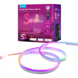 MediaMarkt Govee Neon Rope Strip Ligth 2 -4m White Slimme Ledstrip Wit aanbieding