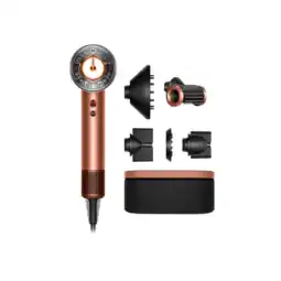 MediaMarkt Dyson Supersonic Nural Straight + Wavy - Amber Silk Föhn Roze aanbieding