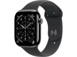 MediaMarkt Apple Watch Series 11gps + Cellular - 46mmtitanium Case Black Sport Band S/m Smartwatch Slate aanbieding