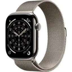 MediaMarkt Apple Watch Series 11gps + Cellular - 46mmtitanium Case Milanese Loop M/l Smartwatch Natural aanbieding