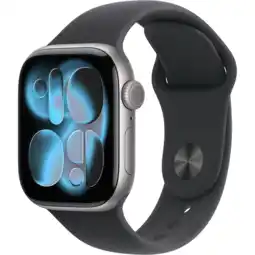 MediaMarkt Apple Watch Series 11gps + Cellular - 42mm Aluminium Case Black Sport Band S/m Smartwatch Space Grey aanbieding