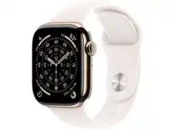 MediaMarkt Apple Watch Series 11gps + Cellular - 46mmtitanium Case Light Blush Sport Band M/l Smartwatch Gold aanbieding