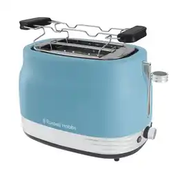 MediaMarkt Russell Hobbs Hanley 2 Snedes Broodrooster Blauw aanbieding
