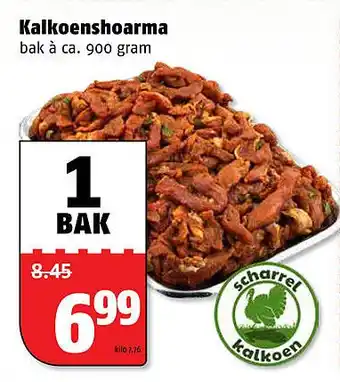 Poiesz Kalkoenshoarma 900g aanbieding