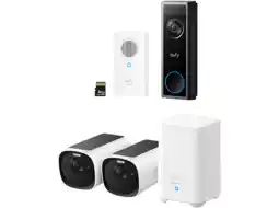 MediaMarkt Eufy Eufycam E40 With Hb2 + Doorbell C31 Sd Card And Chime Slimme Buitencamera Wit aanbieding