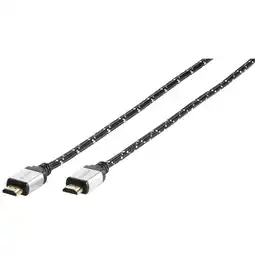 MediaMarkt Vivanco Hdmi 2.0 Arc M-m Nylon 4k Hdmi-kabel 3 M Zwart aanbieding