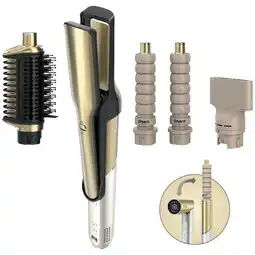 MediaMarkt Shark Glam 4-in-1 - Hd6041seu Hairstyler Goud aanbieding