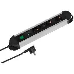 MediaMarkt Vivanco Alu 4-voudig Stopcontact Professional Overspanningsbeveiliging. Stopcontact aanbieding