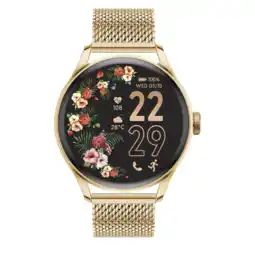 MediaMarkt Ice-watch Smartwatch 2.0 Milanese Band Round 1.2'' Amoled Gold aanbieding