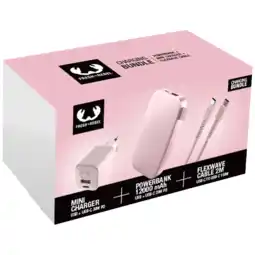 MediaMarkt Fresh 'n Rebel 8bnd-wc-cb-pb-pp - Bundel Draagbare Powerbank Roze aanbieding