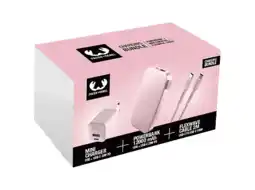 MediaMarkt Fresh 'n Rebel 8bnd-wc-cb-pb-pp - Bundel Draagbare Powerbank Roze aanbieding