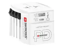 MediaMarkt Skross World Travel Adapter 2pole 30w Pd Reisstekker aanbieding