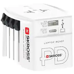 MediaMarkt Skross World Travel Adapter 2pole 30w Pd Reisstekker aanbieding