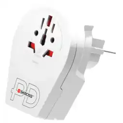 MediaMarkt Skross World To Europe Usb + Usb-c Pd 20w Reisstekker aanbieding