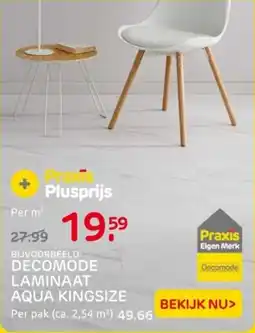 Praxis Decomode laminaat aqua kingsize aanbieding