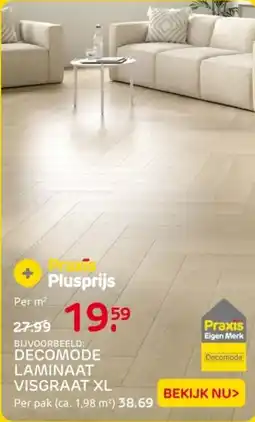 Praxis Decomode laminaat visgraat xl aanbieding