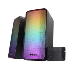 MediaMarkt Trust Gxt 611 Wezz - 2.0 Gamingspeakers Pulserende Rgb-verlichting Zwart Inclusief Losse Volumebedie aanbieding