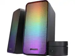 MediaMarkt Trust Gxt 611 Wezz - 2.0 Gamingspeakers Pulserende Rgb-verlichting Zwart Inclusief Losse Volumebedie aanbieding