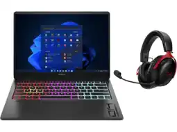 MediaMarkt HP Omen Transcend 14-fb0090nd + Hyperx Cloud Iii Draadloze Headset - 14 Inch Intel Core Ultra 9 32 G aanbieding