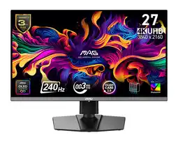 MediaMarkt MSI Mag 272up Qd-oled X24 - 26.5 Inch Ultra Hd 4k 3840 X 2160 Pixels Oled (organic Light-emitting Di aanbieding