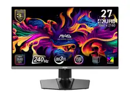 MediaMarkt MSI Mag 272up Qd-oled X24 - 26.5 Inch Ultra Hd 4k 3840 X 2160 Pixels Oled (organic Light-emitting Di aanbieding