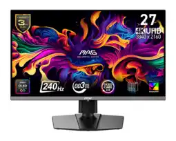 MediaMarkt MSI Mag 272up Qd-oled X24 - 26.5 Inch Ultra Hd 4k 3840 X 2160 Pixels Oled (organic Light-emitting Di aanbieding
