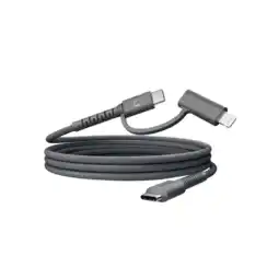 MediaMarkt Fresh 'n Rebel Flexwave Silicone Braided Combo Kabel Usb-c Naar + Lightning 2m Usb-kabel 70 Cm Storm aanbieding