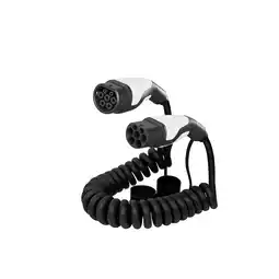 MediaMarkt Sinox Type 2 32a 3 Phase 3-5m Zwart Ev Spiral Oplaadkabel aanbieding