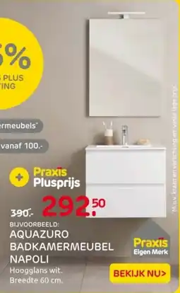 Praxis Aquazuro badkamermeubel napoli aanbieding