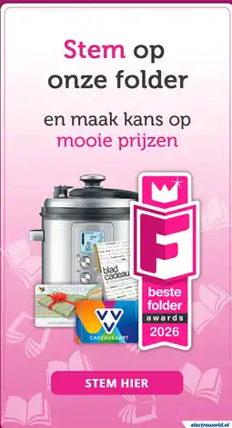 Electroworld Stem op onze folder aanbieding