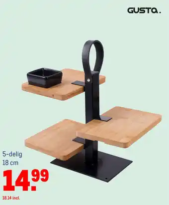 Makro Serveertoren 5-delig 18 cm aanbieding