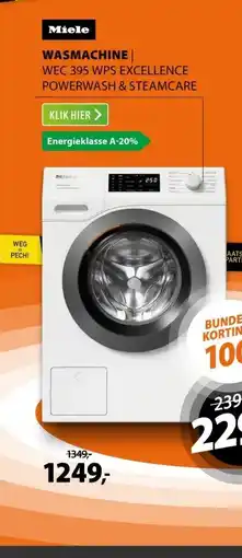 Expert Miele WEC 395 WPS Excellence PowerWash & SteamCare aanbieding