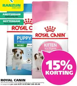 Ranzijn Royal canin aanbieding