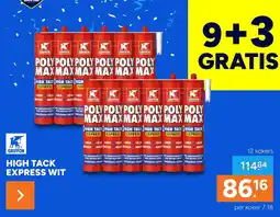 BOUWMAAT High tack express wit aanbieding